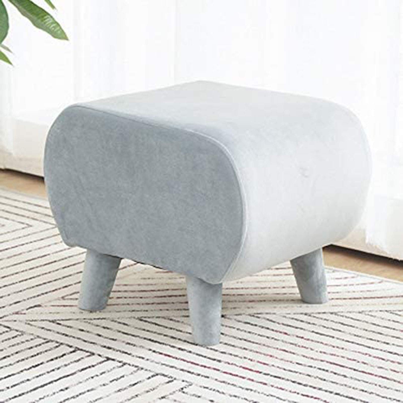 Banc bas repose-pieds ottoman et petit tabouret pivotant en tissu