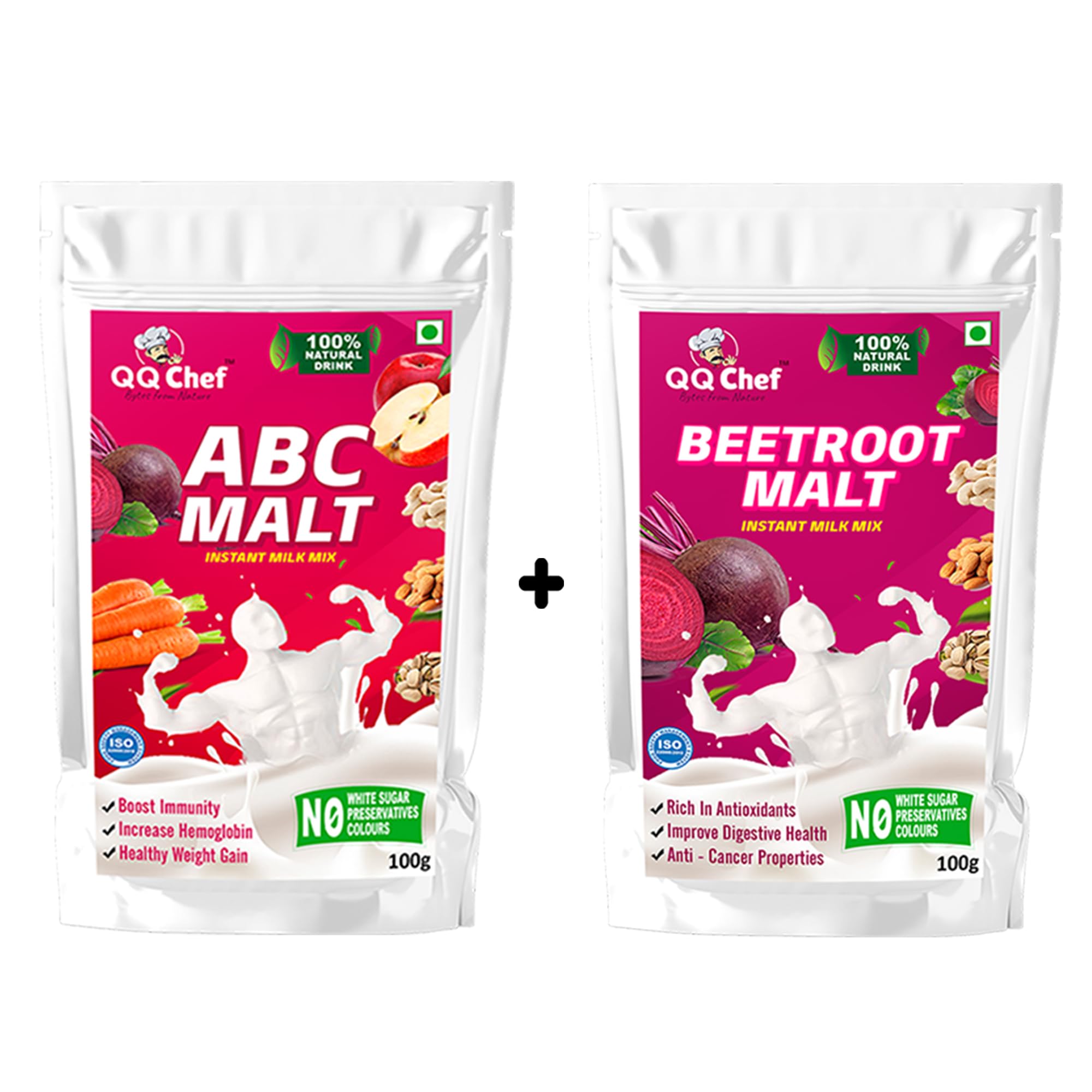 QQChef ABC Malt & Beetroot Malt Natural Drink combo for Kids, Adults, Elders, Homemade & No Preservatives (100gm x 2 Pcs) (B0D89YDQ4W) Amazon Price History, Amazon Price Tracker