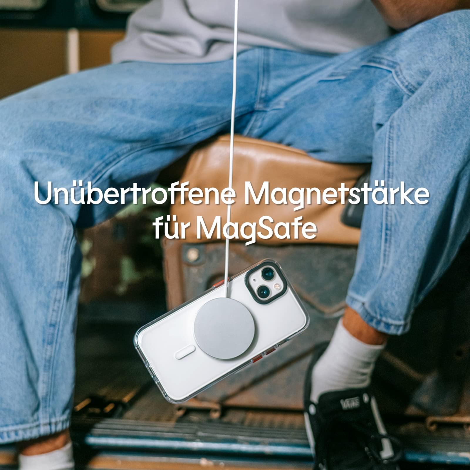 RhinoShield Clear Hülle für MagSafe für iPhone 14 Plus | Starker Magnet, Anti-Vergilbung, transparent, hohe Klarheit, stoßfest, Fallschutz nach Militärstandard
