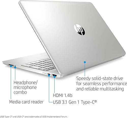 Vista 5 de ASUS VivoBook 15 - Computadora portátil pantalla FHD de 15.6 pulgadas, procesador Intel i3-1005G1, memoria RAM de 8 GB Plateado natural