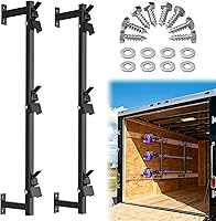 WooFog Weed Eater Rack for Enclosed Trailers - Holds 3 Trimmers, Rust-Resistant Steel, Scratch-Protecting Holder (Fits Sheds & Garages)