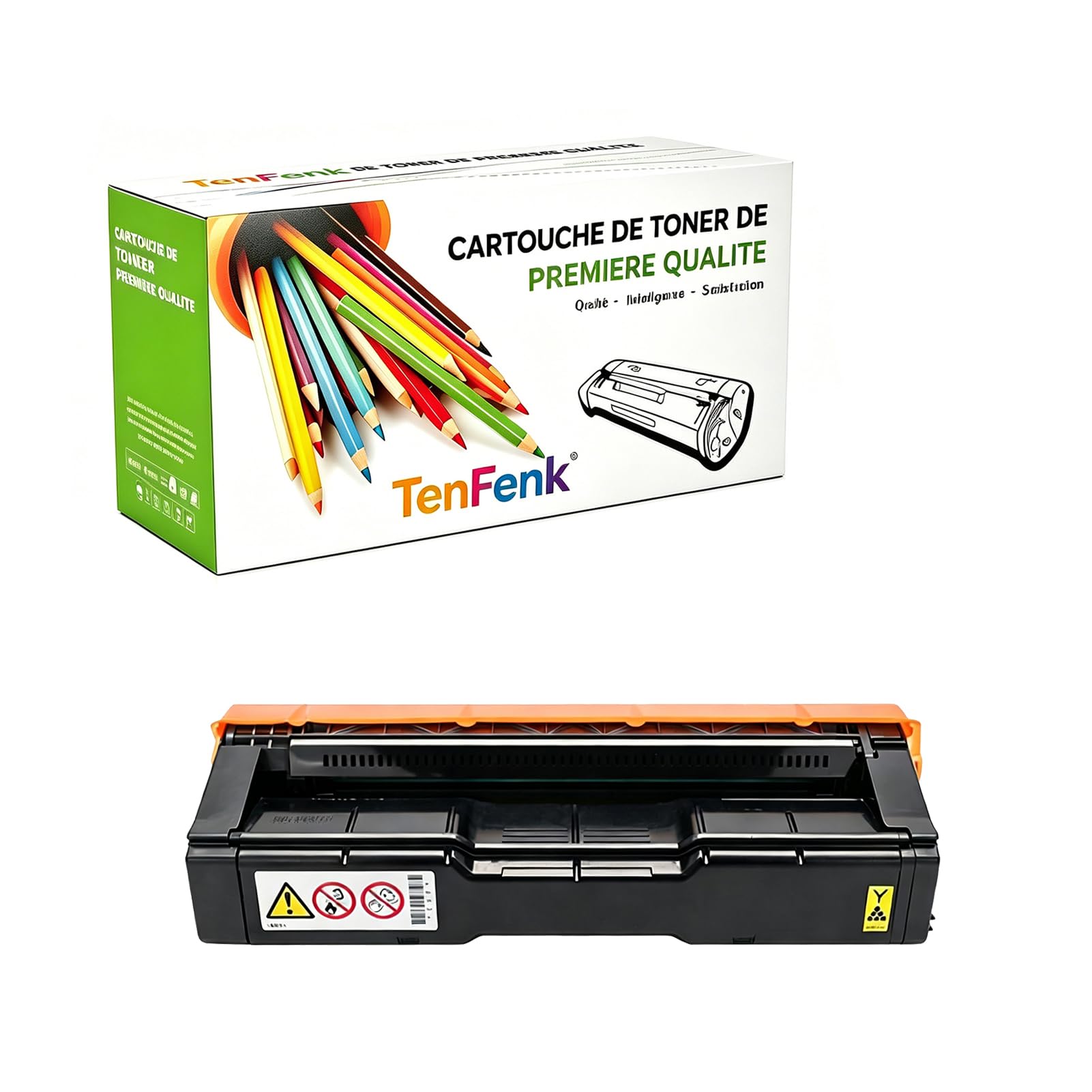 Compatible Reemplazo Cartucho De Tóner Para Ricoh M C250 408348 408349 408350 408351 Para Uso Con Ricoh M C250FW M C250FWB M C251FW P C300W P C301W P C311W Impresora,Amarillo