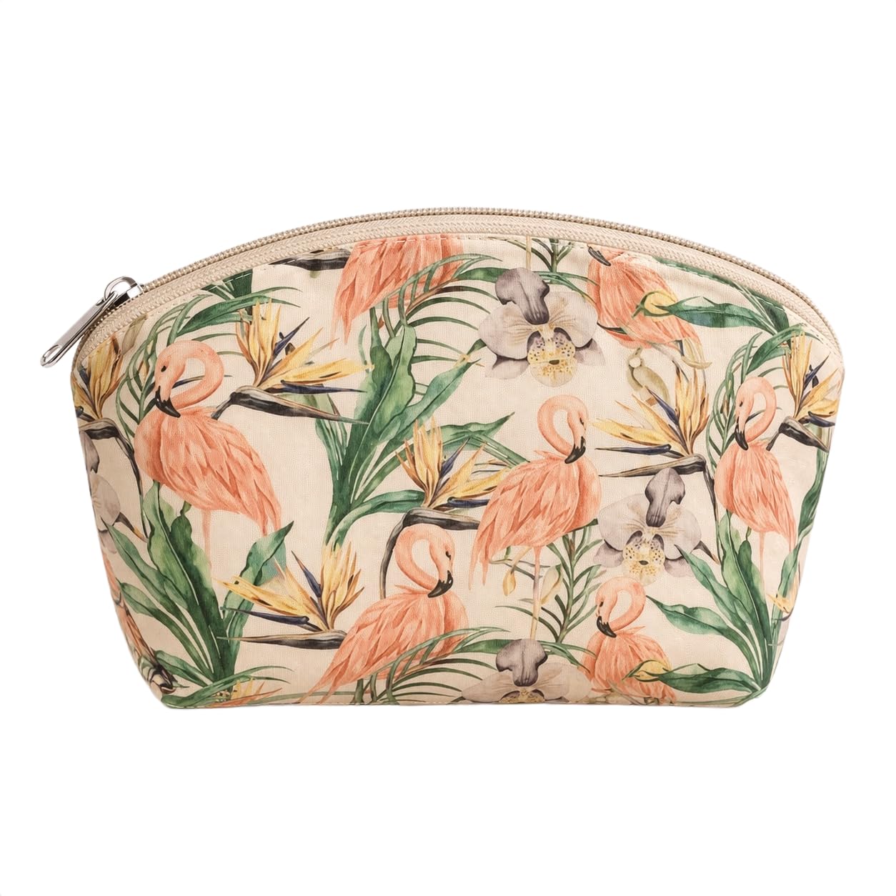 Women's Floral Cosmetic Storage Bag with Zipper, Portable Toiletry Organizer Pouch for Women, Travel and Daily Use (Tropical Paradise Print, Large)-image-28