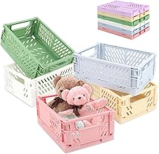 UTOCLEC 6 Stücke Mini Faltbarer Aufbewahrungskorb, klappbox Aufbewahrunskisten, Multifunktionaler Aufbewahrungs Organisation, 15 x 10 x 5,8cm Aufbewahrungskiste für Zuhause, Klassenzimmer, Büro