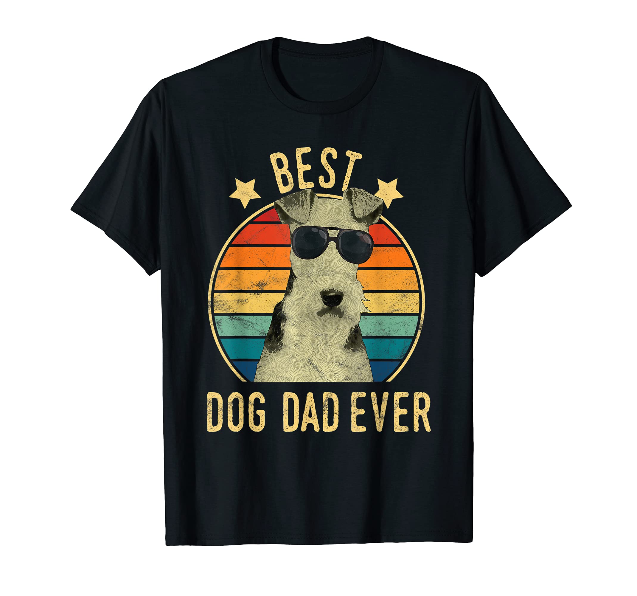 Best Dog Dad Ever Wire Fox Terrier Father's Day Gift T-Shirt