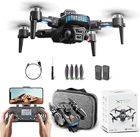 Drone com Câmera 4K, Controle Remoto, GPS Câmera HD, Wi-Fi, 1200m de Alcance Gps Profissional Drone Fpv, Brinquedos Educativos, 2 Baterias de 2000mAh, Transmissão em Tempo Real (XT505)