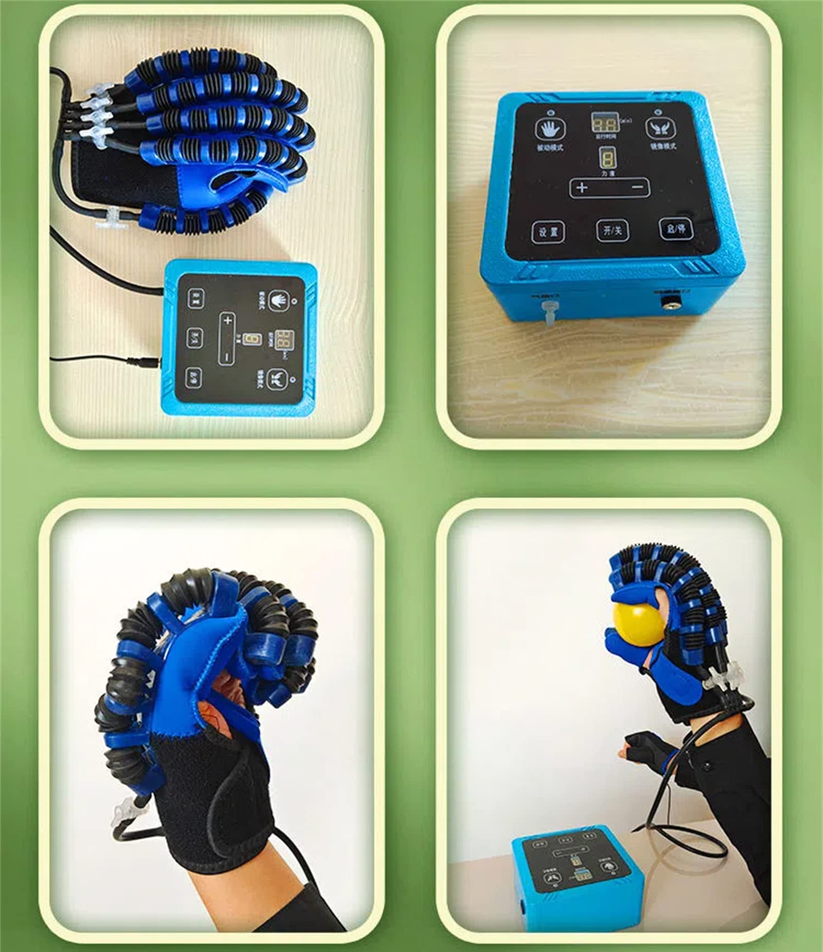 Guantes De Robot De Rehabilitación, Equipo De Recuperación De Golpes De Mano, Protector De Abrazadera Para Enderezar Los Dedos, Para La Recuperación De La Función De La(Size:Código L,Color:Derecha)