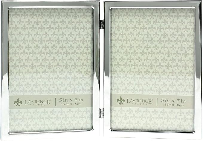 Lawrence Frames Metal Frame, Standard, Silver, 5x7 Double