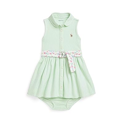Polo Ralph Lauren Kids Striped Knit Oxford Shirtdress Bloomer (Infant) Girl