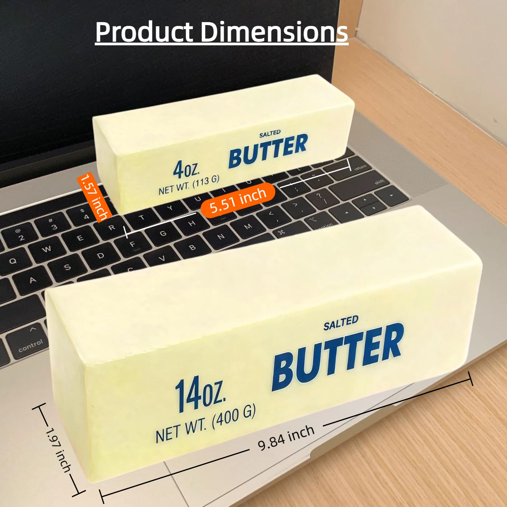 Giant Butter Squishy – Jumbo Squishy Butter Stick, Large & Mini Squeezy Butter Toy, 14oz Stress Relief Slow Rising Fun (1pc*24cm/9.45in) — view 7