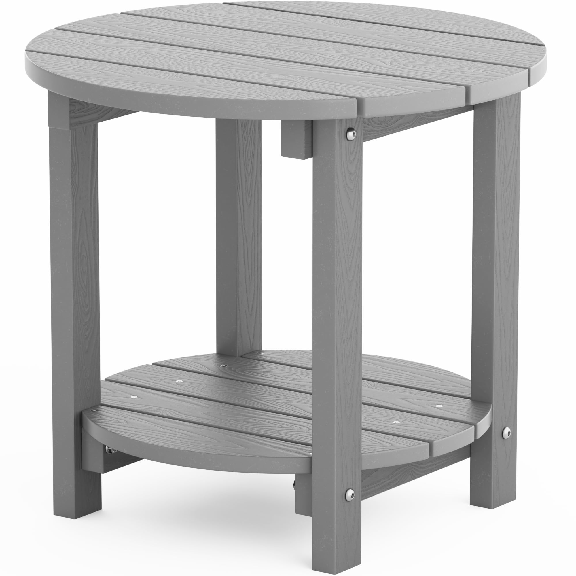 YEFU Adirondack Side Table 18 Double Outdoor Side Table Poly Lumber end Table Weather Resistant for Indoor Patio