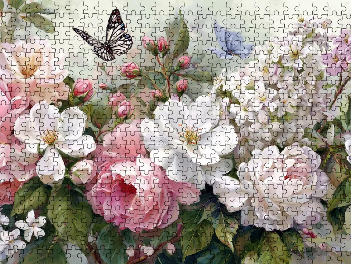 Clásicos Puzzle 1000 para Adultos, Flores De Mariposa LDYQS7-225