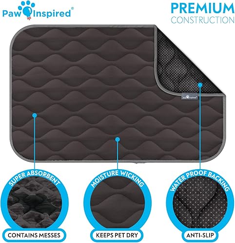 Miniatura 43 de Paw Inspired Alfombrillas acolchadas lavables para perros, almohadilla de 41 x 28 pulgadas, se adapta a perreras de 42 pulgadas, a prueba de fugas