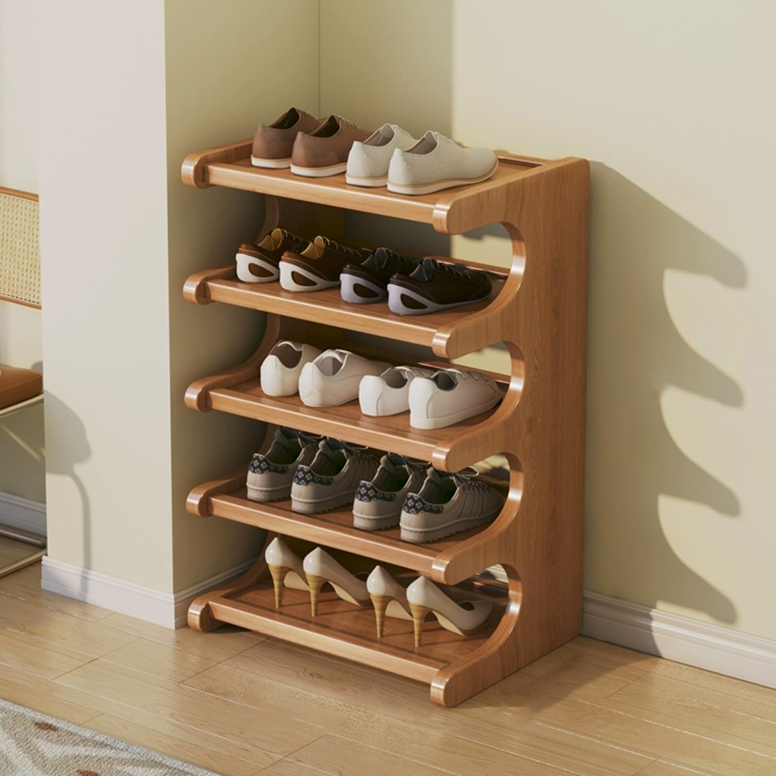 Scumlovy Narrow Tall Shoe Rack Multifuncta Saving Solut for Entryway Closet Corner Door Ideal Smals and nizat