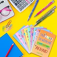 Vista 7 de Fulmoon 40 piezas de regalos cristianos para niños, cuadernos motivacionales con versículos bíblicos, bolígrafos religiosos, citas inspiradoras