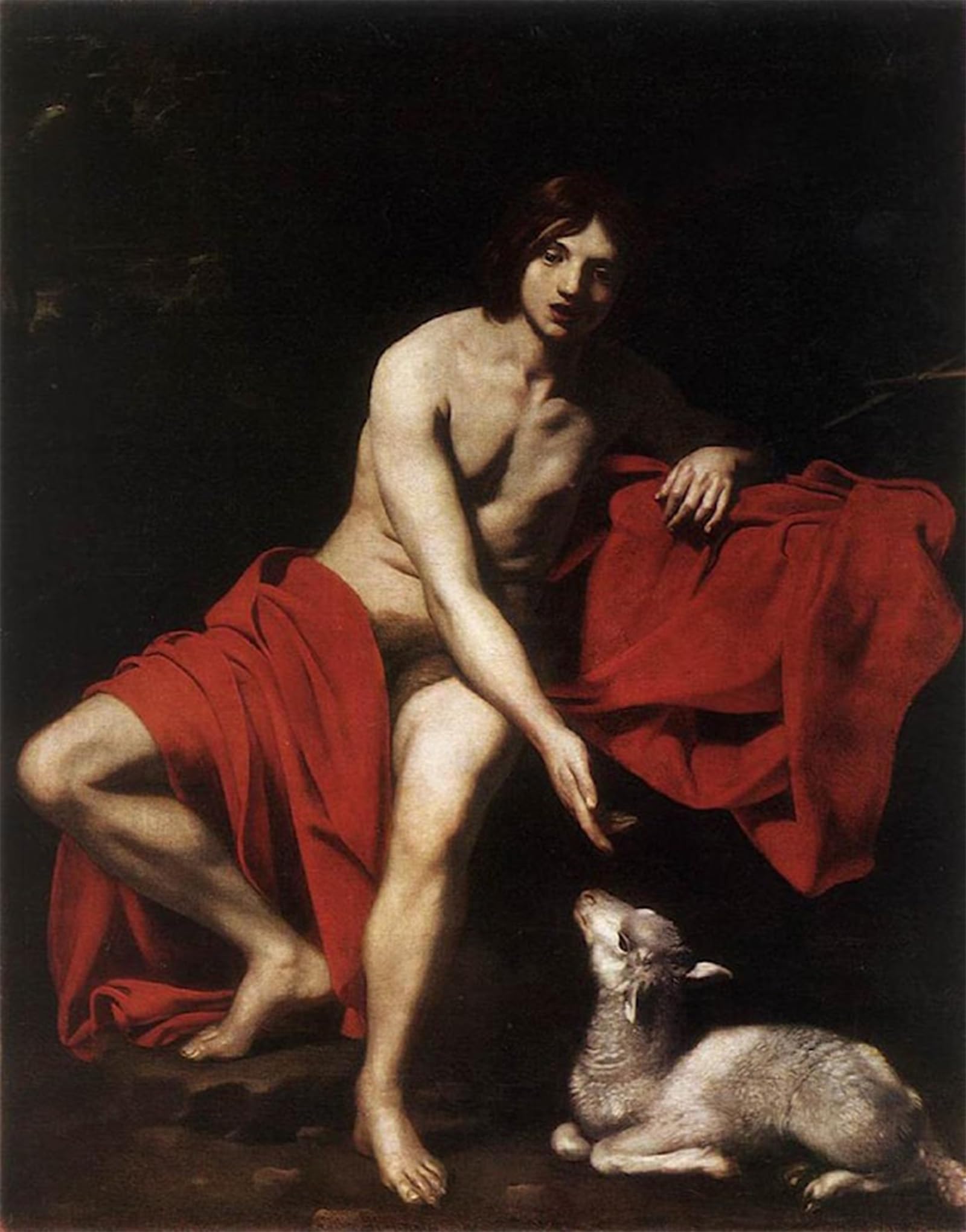 ARTXLXXBN Famous Print Painting Colorful Art Print St John the Baptist by Nicolas Regnier Canvas Art Decorations for Home Decor 60x90cm