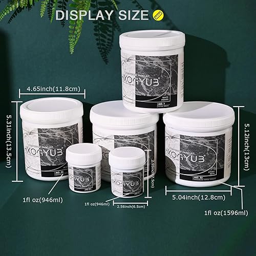 Miniatura 3 de Kit de pintura para encimera de mármol blanco (incluye resina epoxi), blanco carrara, cubre hasta 35 pies cuadrados, juego todo en uno, para mármol,