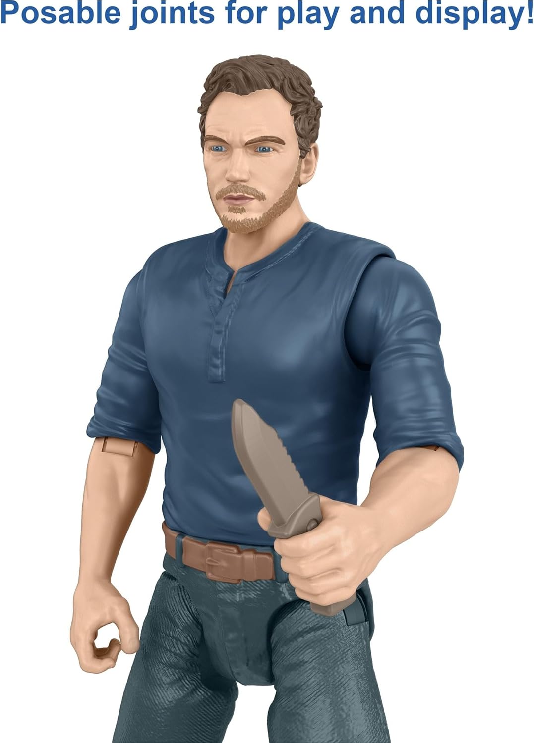 Mattel Jurassic World Dominion Human & Dino Action Figure Pack, Owen & Velociraptor Beta Figures & Accessories, Collectible Toy Dinosaur Set
