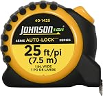 Johnson Niveau & Outil 40-1425 25' x 1" Auto-LockTM Inch/Metric Power Tape