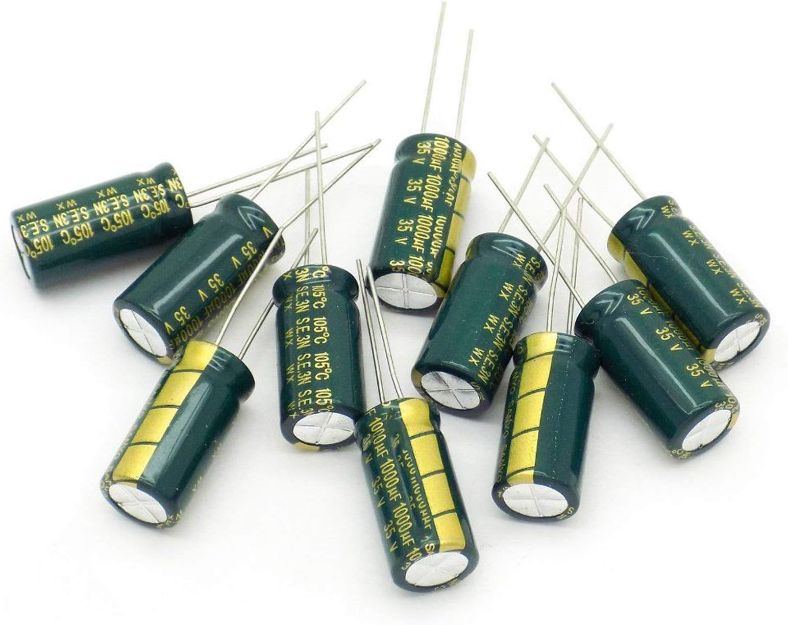 20pcs 1000uF 35V Radial Electrolytic Capacitors Low ESR Lot
