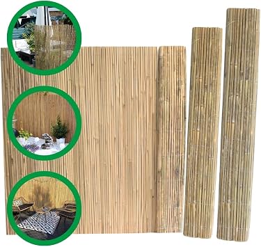 Suregreen Bamboo Roll, 5 Pack, 1m x 4m, Natural Screening Fence
