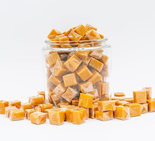 Miniatura 3 de CARAMEL SQUARES Candy 2 lb  Bulk Bag, Soft and Chewy Taffy, Classic Milk Flavor, Old Fashioned Candies, Individually Wrapped (128 Pieces)