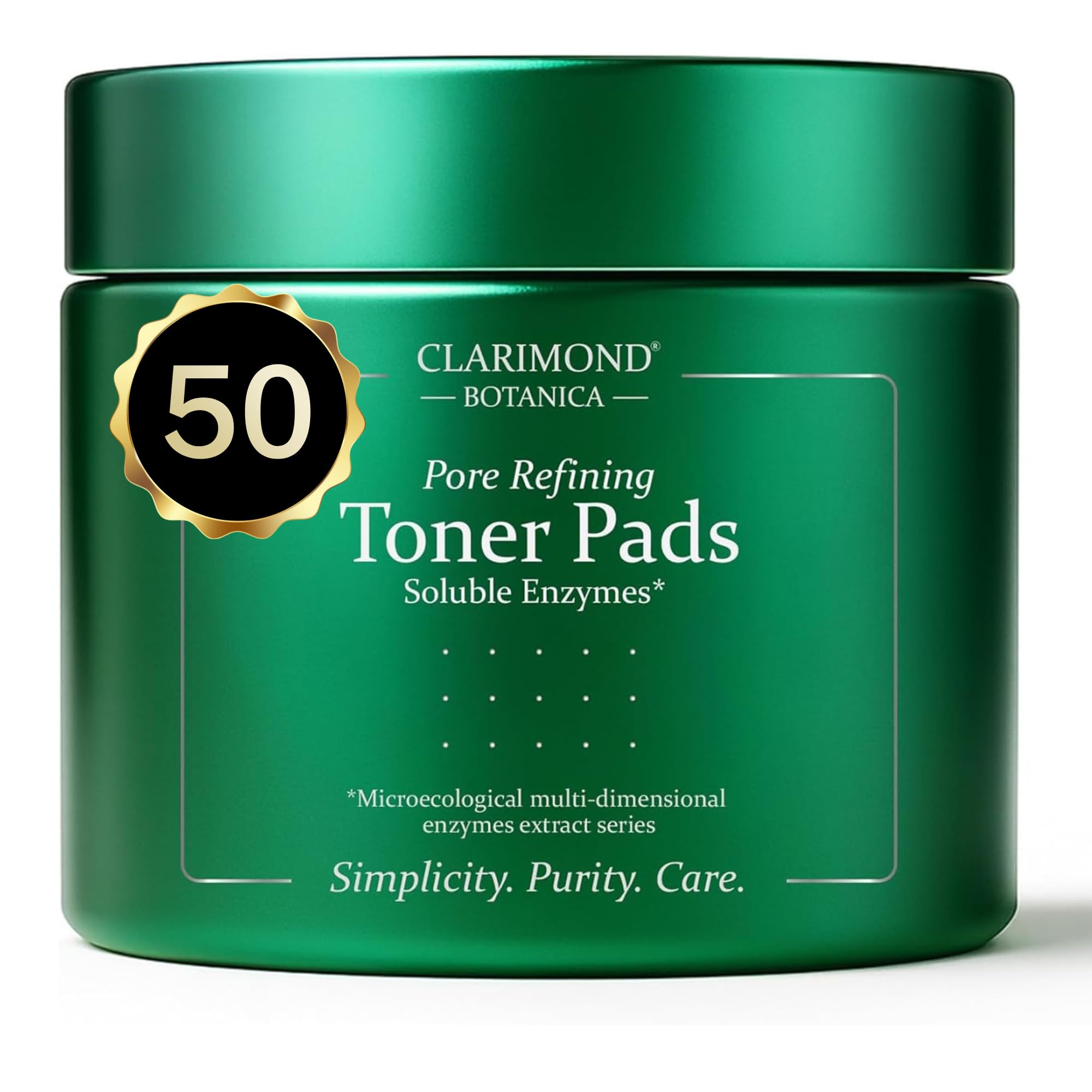 Pore Refining Toner Pads with Niacinamide, Glycolic Acid, Centella Asiatica & Saccharomyces Ferment – Exfoliating & Brightening Facial Pads, Hydrating Daily Toner for All Skin Types – 50 Pads