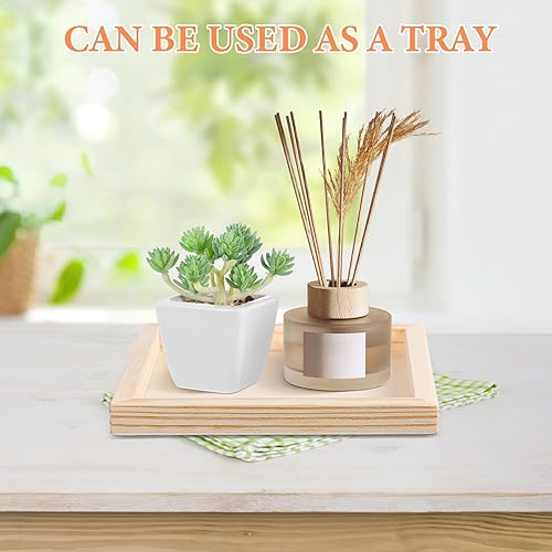 Miniatura 9 de 6-Pack Unfinished Wooden Trays - 4.7 x 4.7 in Small Square Serving Trays for Montessori, Crafts, Home Décor, and DIY Projects