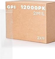 Vista 6 de GPI - 1000 unidades - Bolsas con cremallera de 2 x 9 pulgadas, 2 mil, bolsas de polietileno transparentes con cierre resellable, con cierre