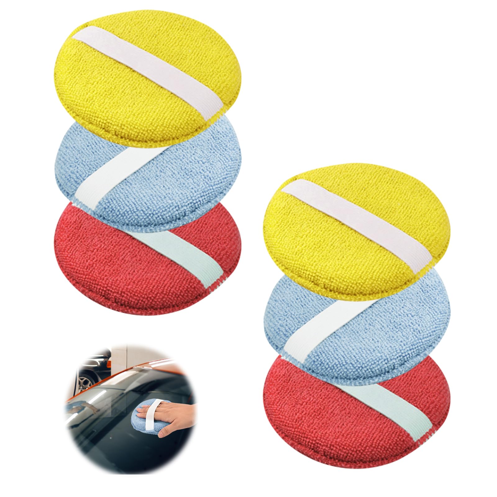 2 Spugne Microfibra Per Lucidatura Auto - 140x90 Mm, Per Carrozzeria, Plastica, Pelle - Foto 7