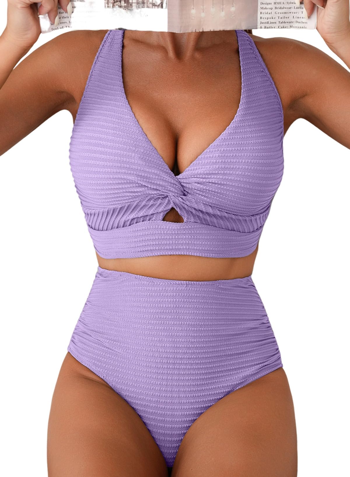 Herseas Textured Bikini Set