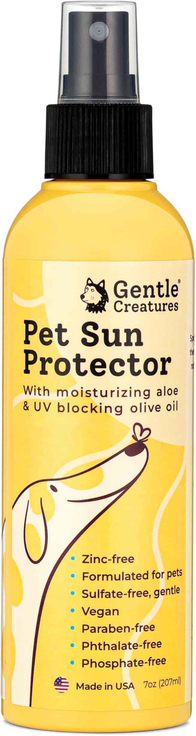 Dog Sunscreen - SPF 30+ With Skin Moisturizing Vitamin E and Olive Oil - No Zinc Oxide Safe for All Dogs and Cats - Dog Beach Accessories, Dog Camping Gear, Sunscreen for White Dogs