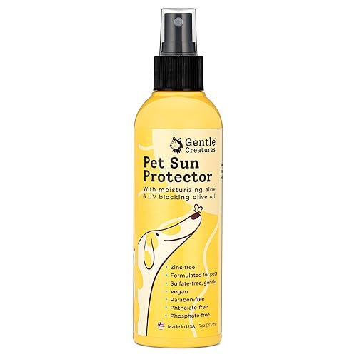 Gentle Creatures Protector solar para perros, SPF 30+ con vitamina E hidratante para la piel y aceite de oliva, sin óxido de zinc, seguro para todos