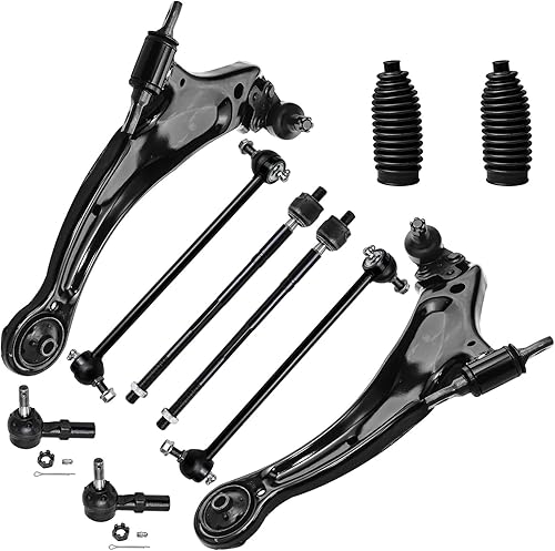 Miniatura 495 de Detroit Axle - Kit de suspensión frontal de 10 piezas para Chevy Trailblazer EXT GMC Envoy XL XUV Buick Rainier Isuzu Ascender Olds Bravada, brazos