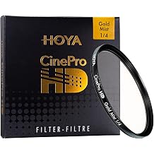 HOYA CinePro HD 49mm 1/4 Gold Mist Camera Filter, 3D Matrix Cinematic Diffusion Optical Glass for Photography and Video, Soft Glowing Highlights, Reduced Wrinkles, Nostalgic Warmth Look