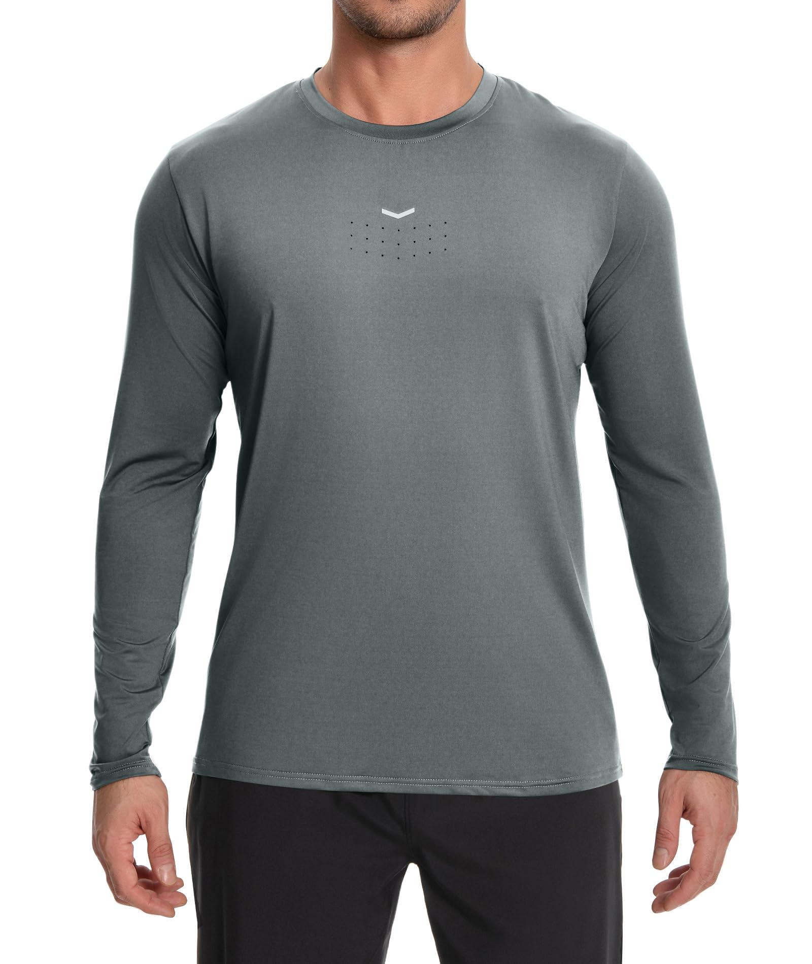 Boyzn Herren Langarmshirt T-Shirts, UPF 50+ UV Schutz Schnelltrocknend Funktionsshirt, Atmungsaktiv Langarm Sportshirt Gym Running Tops Outdoor Workout Oberteil für Männer
