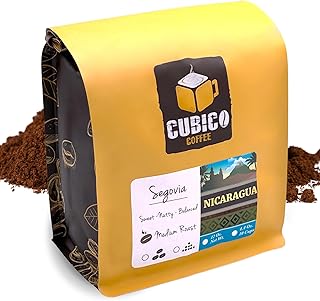 Nicaraguan Coffee, Ground Coffee, Premium Nicaragua Segovia Single Origin Fresh Roasted Ground Coffee | Cubico Coffee | 12 Ounce Bag