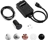 Vista 1 de Kit de interruptor de aire de eliminación de basura, interruptor de encendido/apagado con módulo de alimentación ABS, botón negro largo por CLEESINK