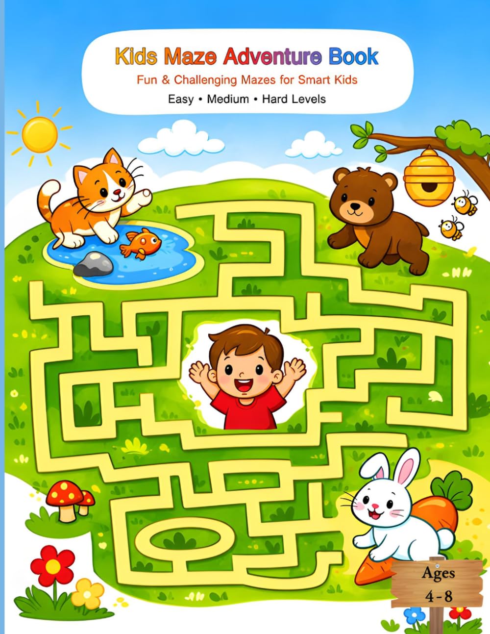 Kids Maze Adventure Book: Fun & Educational Maze Puzzles for Kids Ages 4–8