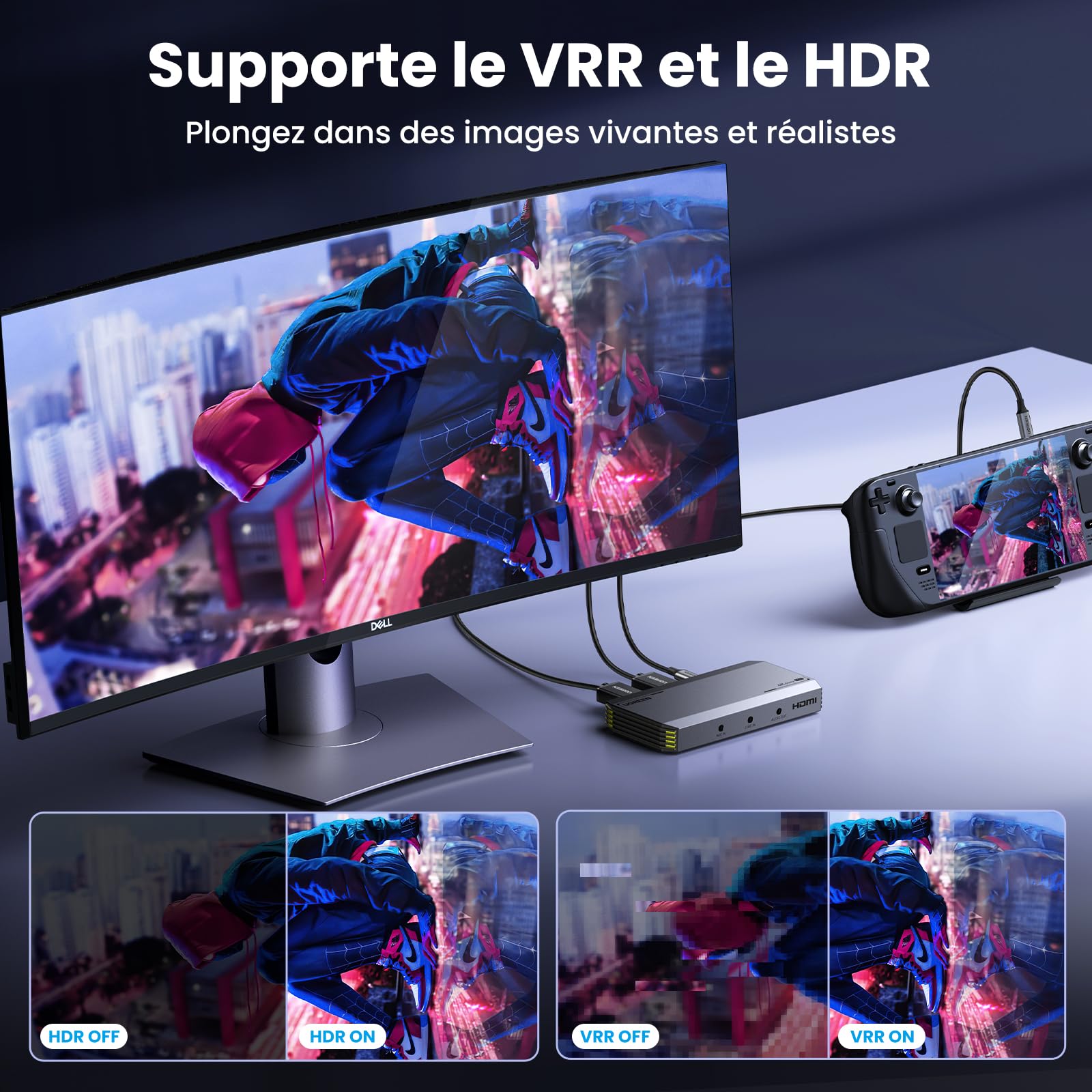 UGREEN Carte de Capture Vidéo HDMI USB C 3.1 4K 60Hz Entrée Enregistrement | Carte Acquisition HDMI 4K 60Hz Streaming Jack 3.5mm Casque Microphone Compatible avec Switch PS5 PS4 MacBook PC iPad Caméra