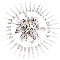 Vista 11 de Paquete de 100 pinzas plateadas para rizar cocodrilo, 1.8 pulgadas, accesorios para el cabello, para niñas y mujeres, peinado, coloración