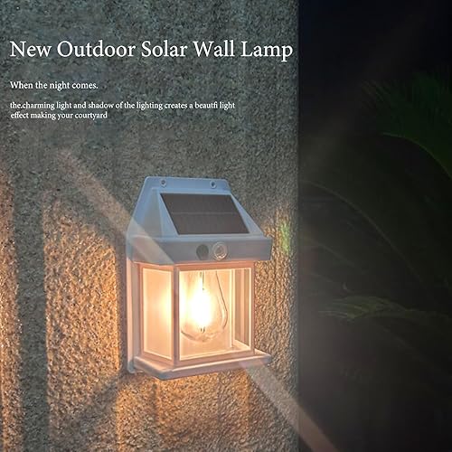 Miniatura 2 de Lámpara de pared solar para exteriores, 4.2 V3 W, impermeable, con sensor de encendidoapagado automático, luz de pared de tungsteno para jardines,