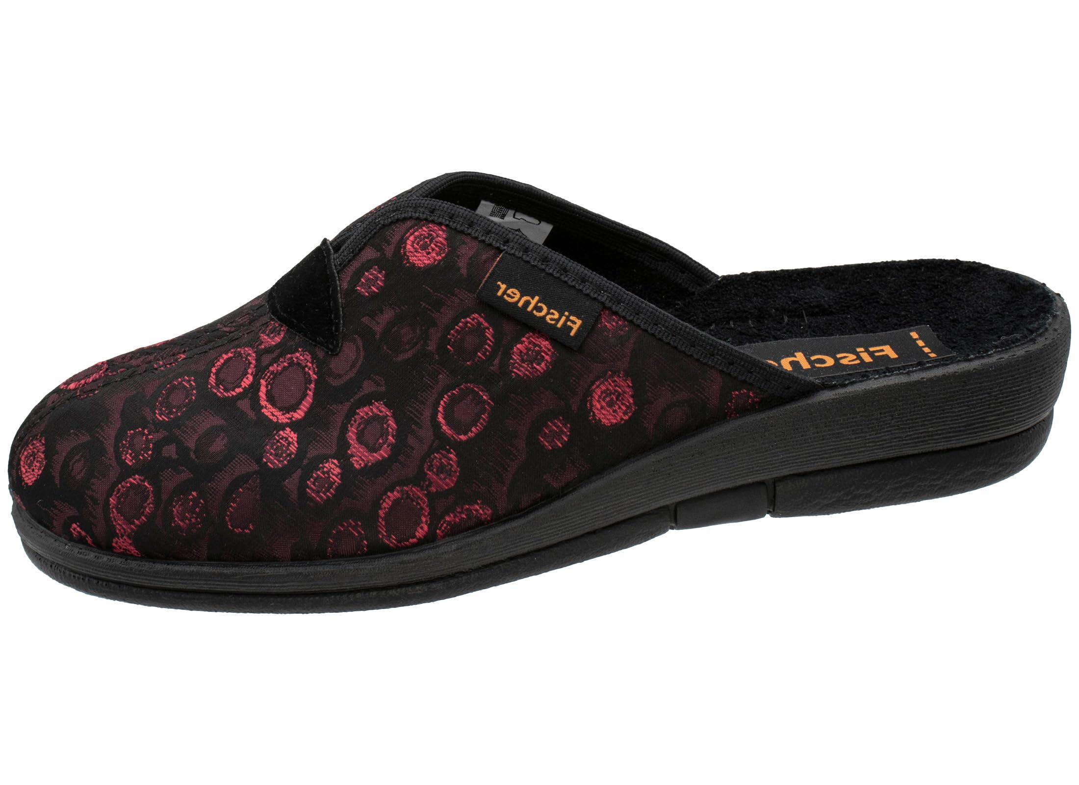 Fischer Women's Dora Open Back Slippers, Red Bordo 341, UK 7.5 EU 41