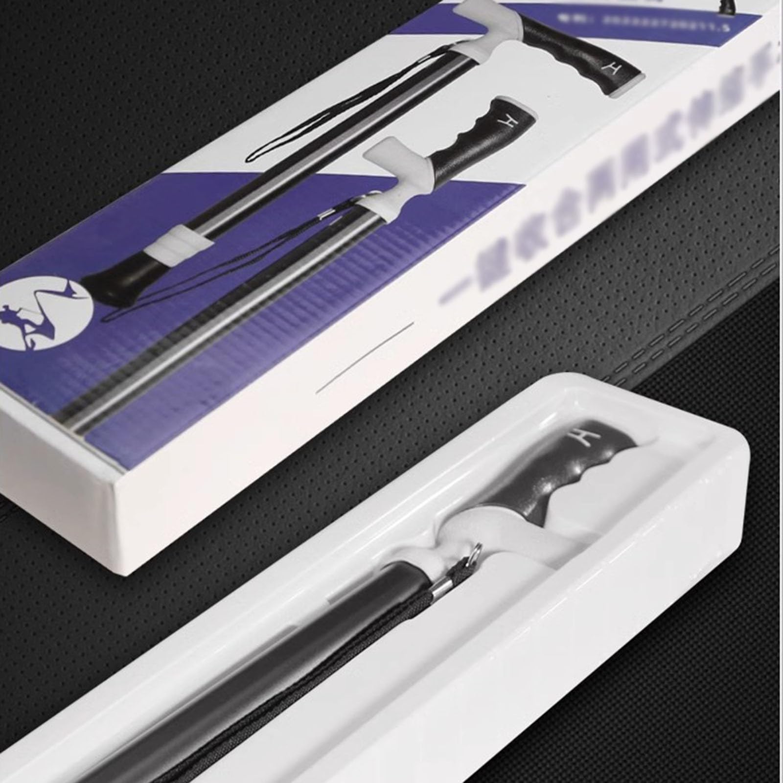 Batons De Randonnée Télescopiques 4 Sections Bâton De Marche En Plein Air | poignée à double usage canne de marche portable - rétractable jusqu'à 38 cm(38~105cm)