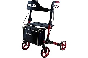 Journey Upright Rollator Walker – Premium Adjustable Upright Walker with Seat for...