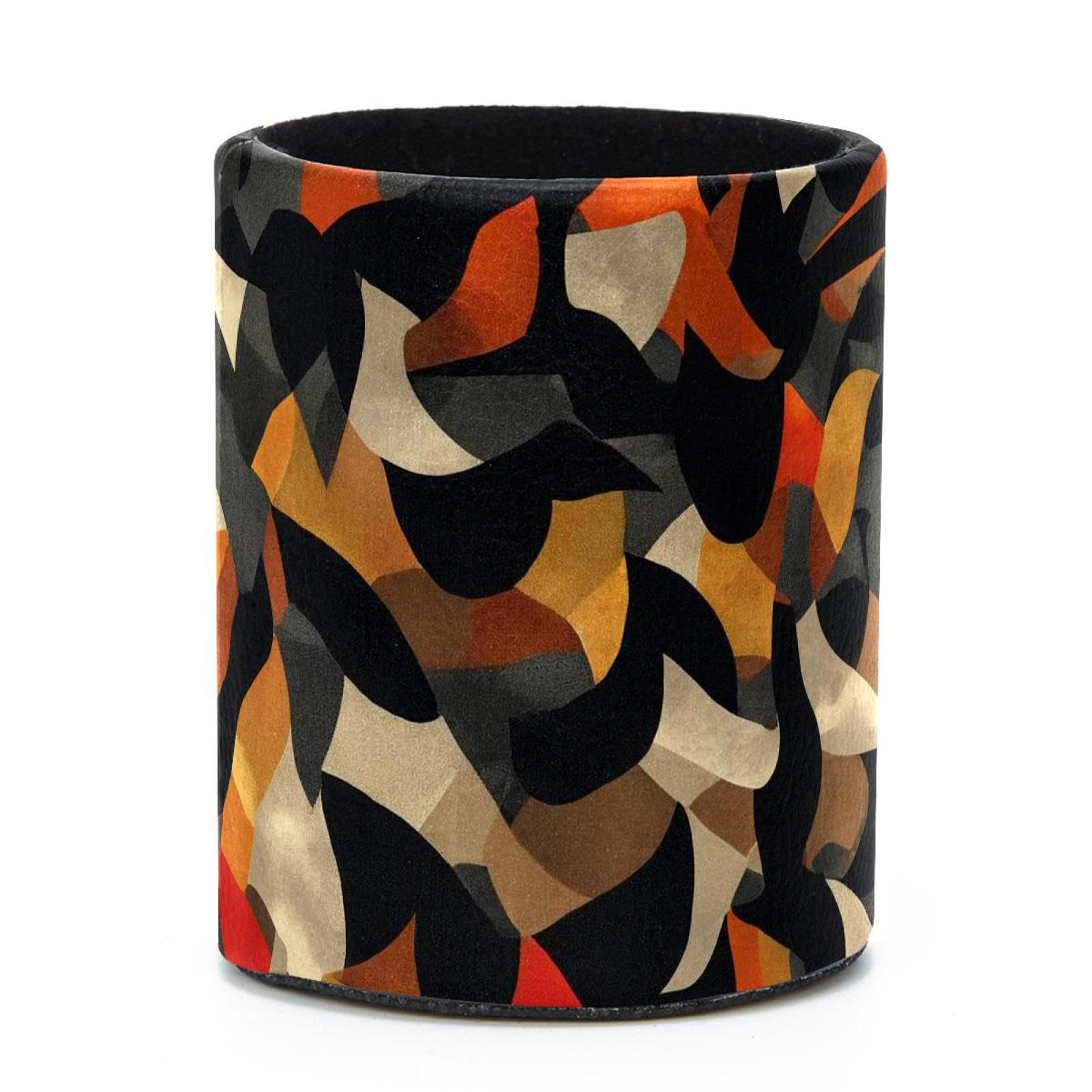 VAPOKF Round Pencil Holders for Desk, Camouflage Pattern Pen Holders Pen Pot Makeup Brushes Storage Desktop Stationery Supplies Organiser for Home Office