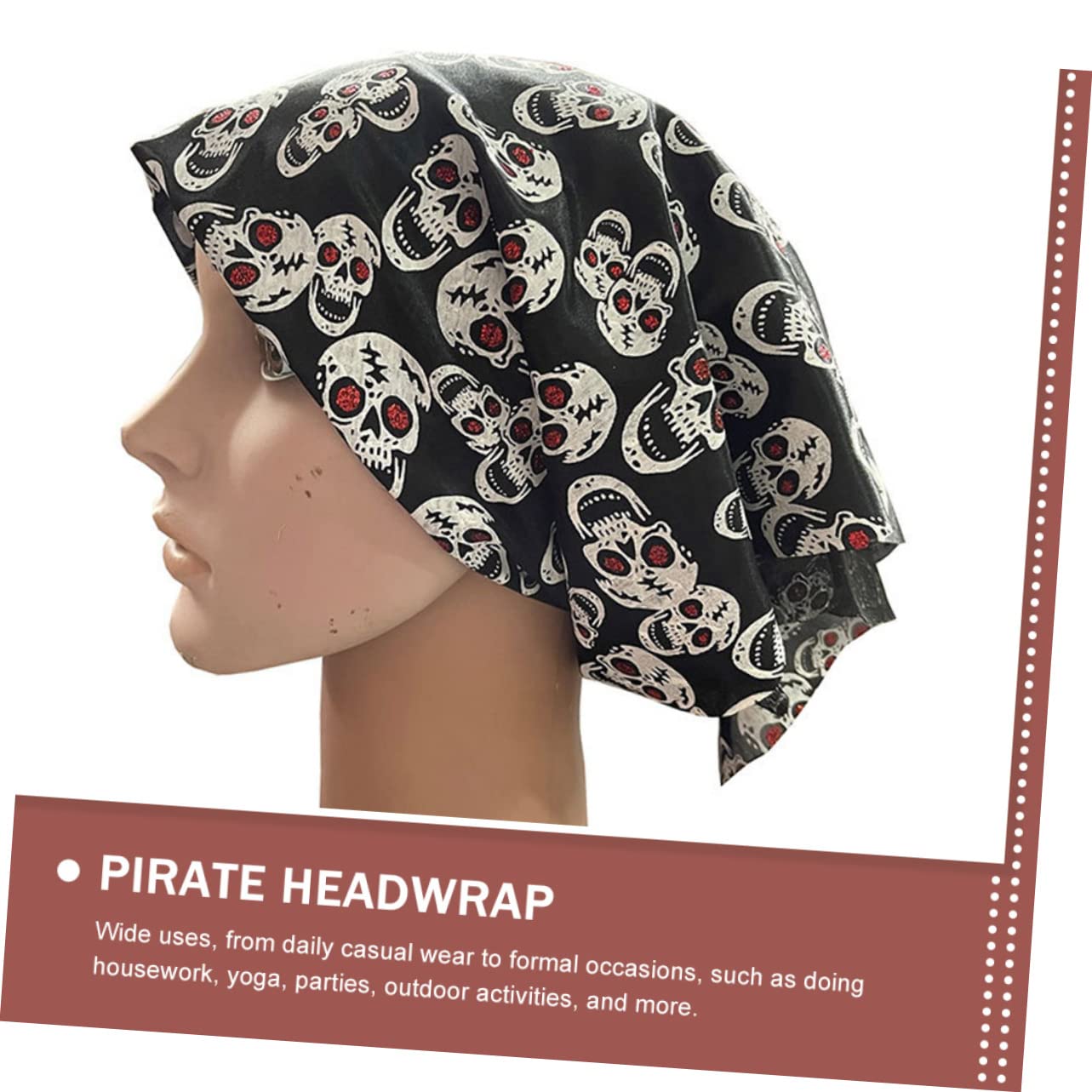 VALICLUD 5piezas Bufanda Bandana De Halloween Patrón De Calavera Pañuelo Fantasmal Para Fiesta y Mascarada Accesorio De Moda Unisex