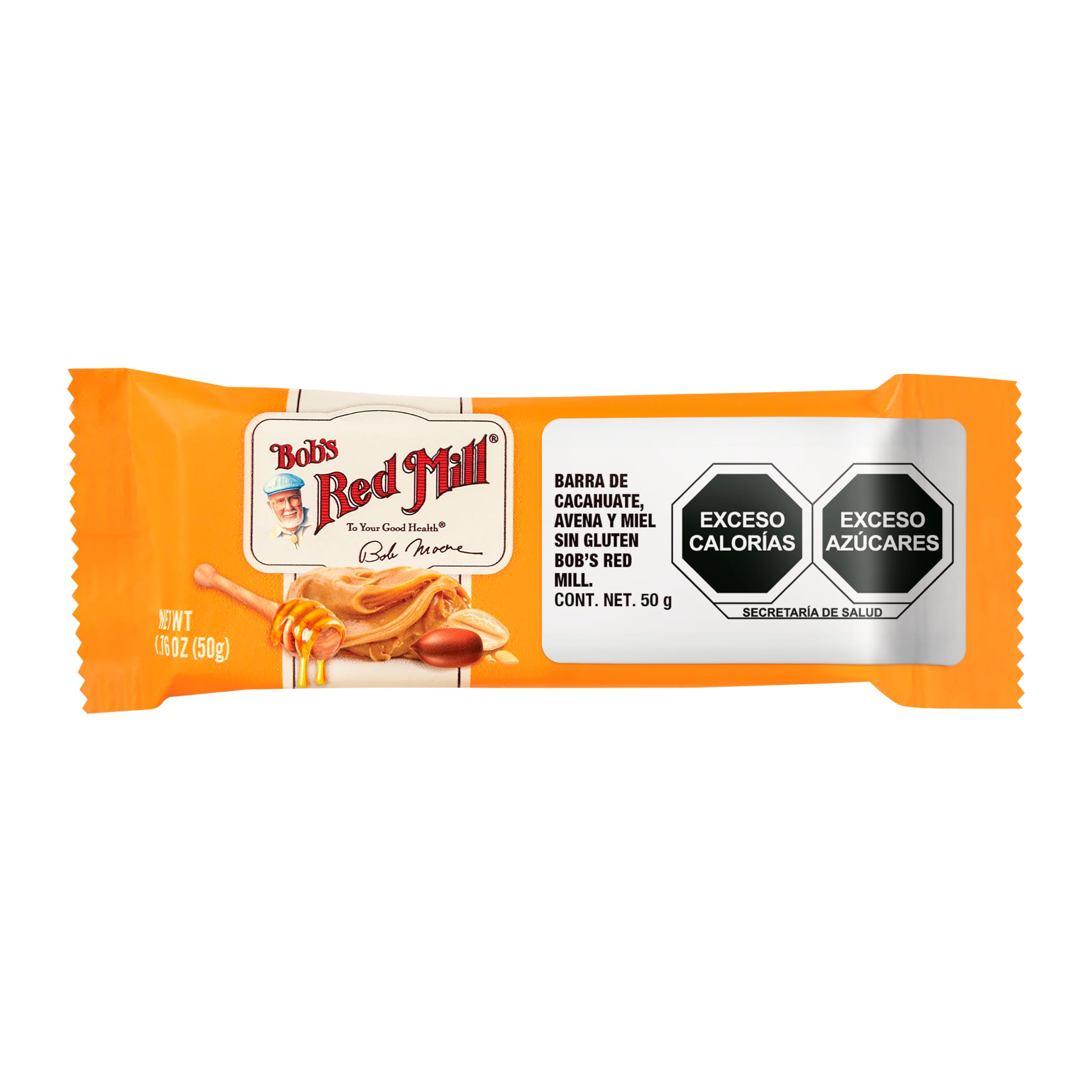 Bob's Red Mill Peanut Butter Honey & Oats Snack Bar – 1.76 Ounce (Pack of 1) - Gluten Free, Non-GMO, Whole Grain