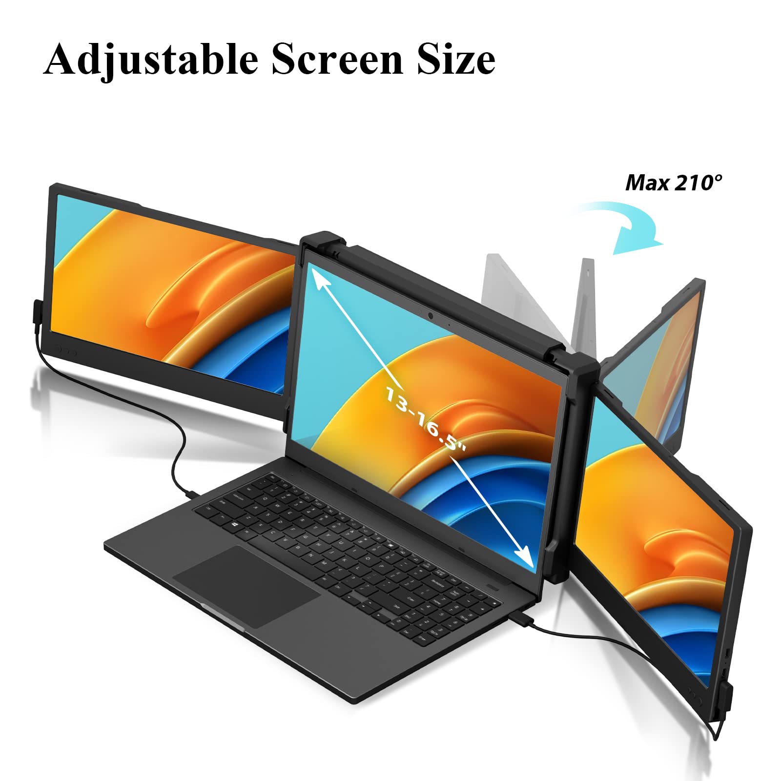 KEFEYA Q2 USB-C接続 2画面ディスプレイ シルバー 作業効率が大幅 