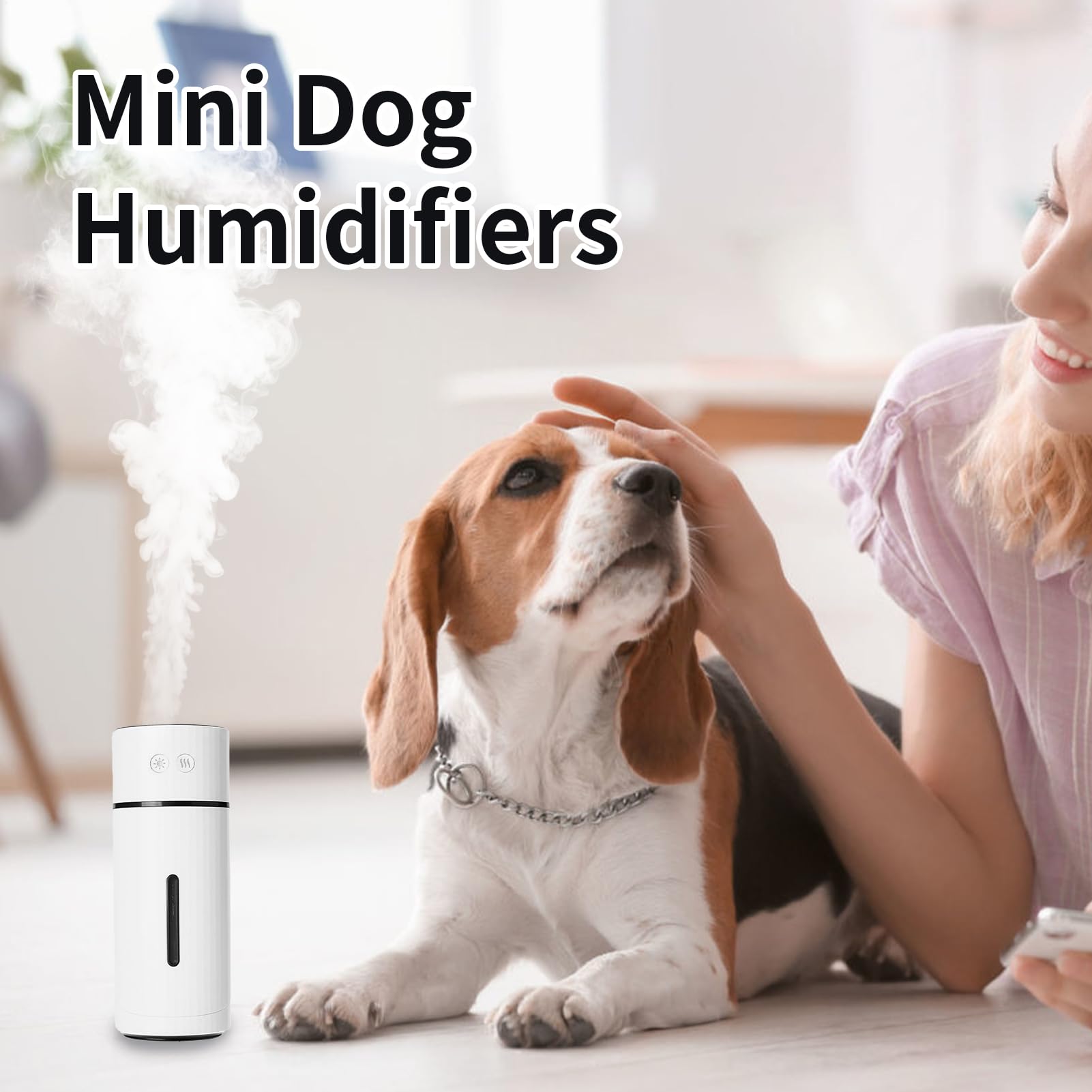 Humidificador para Perros Pequeño Humidificador de Aire con Nebulizador Recargable y Silencioso para Mascotas Hogar Viajes